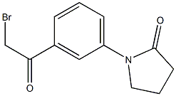 1-[3-(BROMOACETYL)PHENYL]PYRROLIDIN-2-ONE Struktur