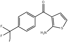 (2-AMINOTHIOPHEN-3-YL)(4-(TRIFLUOROMETHYL)PHENYL)METHANONE Struktur