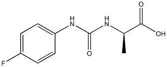 (2R)-2-(([(4-FLUOROPHENYL)AMINO]CARBONYL)AMINO)PROPANOIC ACID Struktur