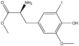 METHYL (2S)-2-AMINO-3-(4-HYDROXY-3-IODO-5-METHOXYPHENYL)PROPANOATE Struktur