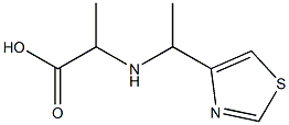 2-(1-THIAZOL-4-YL-ETHYLAMINO)-PROPIONIC ACID Struktur