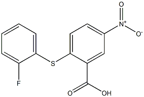 2-[(2-FLUOROPHENYL)THIO]-5-NITROBENZOIC ACID Struktur