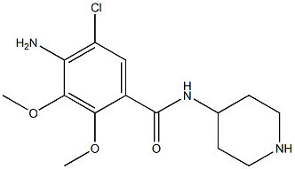 4-AMINO-5-CHLORO-2,3-DIMETHOXY-N-(PIPERIDIN-4-YL)BENZAMIDE Struktur