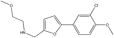 N-((5-(3-CHLORO-4-METHOXYPHENYL)-2-FURYL)METHYL)-2-METHOXYETHANAMINE Struktur