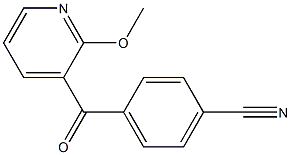 2-METHOXY-3-(4-CYANOPHENYLCARBONYL)PYRIDINE Struktur