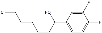 6-CHLORO-1-(3,4-DIFLUOROPHENYL)-1-HEXANOL Struktur