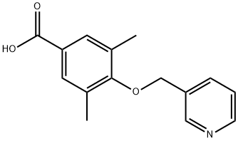 3,5-DIMETHYL-4-(PYRIDIN-3-YLMETHOXY)BENZOIC ACID Struktur