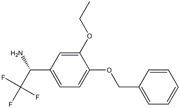 (1R)-1-[3-ETHOXY-4-(PHENYLMETHOXY)PHENYL]-2,2,2-TRIFLUOROETHYLAMINE Struktur