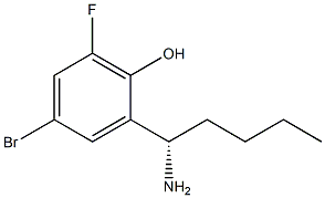 2-((1S)-1-AMINOPENTYL)-4-BROMO-6-FLUOROPHENOL Struktur