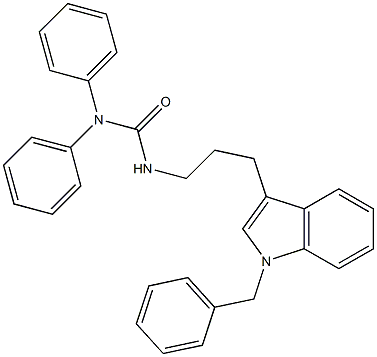 N'-[3-(1-BENZYL-1H-INDOL-3-YL)PROPYL]-N,N-DIPHENYLUREA Struktur