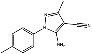 5-AMINO-1-(4-METHYLPHENYL)-3-METHYL-1H-PYRAZOLE-3-CARBONITRILE Struktur