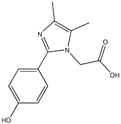 [2-(4-HYDROXY-PHENYL)-4,5-DIMETHYL-IMIDAZOL-1-YL]-ACETIC ACID Struktur