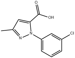 1-(3-CHLOROPHENYL)-3-METHYL-1H-PYRAZOLE-5-CARBOXYLIC ACID Struktur