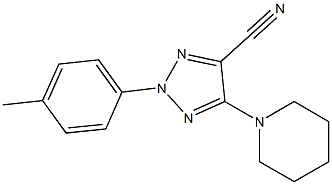 2-(4-METHYLPHENYL)-5-PIPERIDIN-1-YL-2H-1,2,3-TRIAZOLE-4-CARBONITRILE Struktur