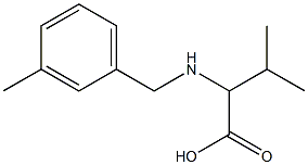 3-METHYL-2-[(3-METHYLBENZYL)AMINO]BUTANOIC ACID Struktur