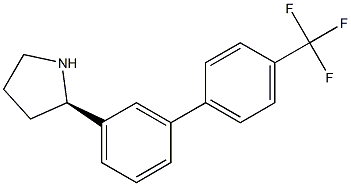 (2R)-2-(3-[4-(TRIFLUOROMETHYL)PHENYL]PHENYL)PYRROLIDINE Struktur