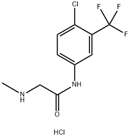 N-[4-CHLORO-3-(TRIFLUOROMETHYL)PHENYL]-2-(METHYLAMINO)ACETAMIDE HYDROCHLORIDE Struktur