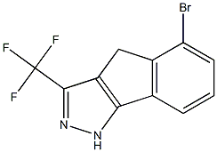 5-BROMO-1,4-DIHYDRO-3-(TRIFLUOROMETHYL)INDENO-[1,2-C]-PYRAZOLE Struktur