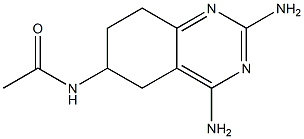 N-(2,4-DIAMINO-5,6,7,8-TETRAHYDRO-6-QUINAZOLINYL)ACETAMIDE Struktur