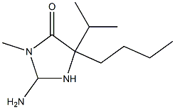 2-AMINO-5-BUTYL-5-ISOPROPYL-3-METHYL-IMIDAZOLIDIN-4-ONE Struktur