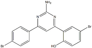 2-(2-AMINO-6-(4-BROMOPHENYL)PYRIMIDIN-4-YL)-4-BROMOPHENOL Struktur