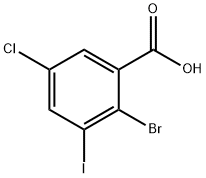 2-BROMO-5-CHLORO-3-IODOBENZOIC ACID Struktur