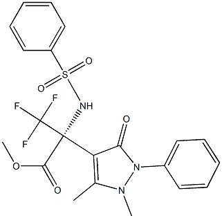 METHYL 2-(2,3-DIHYDRO-1,5-DIMETHYL-3-OXO-2-PHENYLPYRAZOL-4-YL)-3,3,3-TRIFLUORO-N-(PHENYLSULFONYL)ALANINATE Struktur