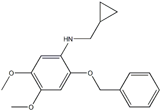 (1R)[4,5-DIMETHOXY-2-(PHENYLMETHOXY)PHENYL]CYCLOPROPYLMETHYLAMINE Struktur