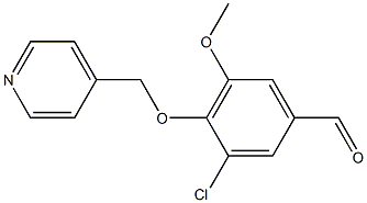 3-CHLORO-5-METHOXY-4-(PYRIDIN-4-YLMETHOXY)BENZALDEHYDE Struktur