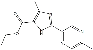 5-METHYL-2-(5-METHYL-PYRAZIN-2-YL)-3H-IMIDAZOLE-4-CARBOXYLIC ACID ETHYL ESTER Struktur