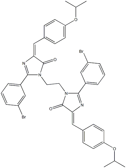 (E)-2-(3-BROMOPHENYL)-1-(2-((Z)-2-(3-BROMOPHENYL)-4-(4-ISOPROPOXYBENZYLIDENE)-5-OXO-4,5-DIHYDROIMIDAZOL-1-YL)ETHYL)-4-(4-ISOPROPOXYBENZYLIDENE)-1H-IMIDAZOL-5(4H)-ONE Struktur