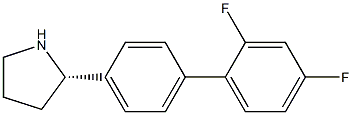 (2S)-2-[4-(2,4-DIFLUOROPHENYL)PHENYL]PYRROLIDINE Struktur