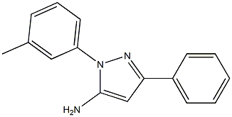 1-(3-METHYLPHENYL)-3-PHENYL-1H-PYRAZOL-5-AMINE Struktur