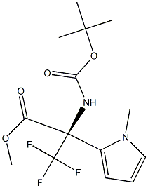 METHYL N-(TERT-BUTOXYCARBONYL)-3,3,3-TRIFLUORO-2-(1-METHYLPYRROL-2-YL)ALANINATE Struktur