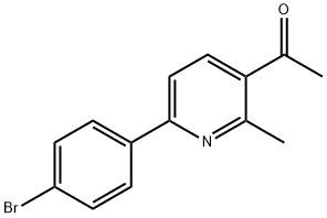 1-(6-(4-BROMOPHENYL)-2-METHYLPYRIDIN-3-YL)ETHANONE Struktur