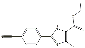 2-(4-CYANOPHENYL)-5-METHYL-3H-IMIDAZOLE-4-CARBOXYLIC ACID ETHYL ESTER Struktur