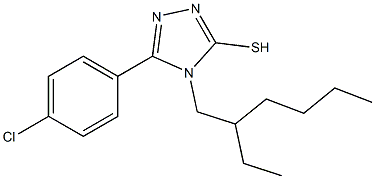 5-(4-CHLOROPHENYL)-4-(2-ETHYLHEXYL)-4H-1,2,4-TRIAZOLE-3-THIOL Struktur