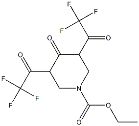 1-CARBETHOXY-3,5-BIS(TRIFLUOROACETYL)-4-PIPERIDON Struktur