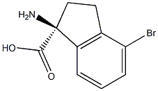 (1S)-1-AMINO-4-BROMOINDANECARBOXYLIC ACID Struktur