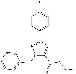 ETHYL 1-BENZYL-3-(4-FLUOROPHENYL)-1H-PYRAZOLE-5-CARBOXYLATE Struktur