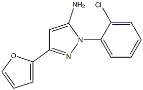 1-(2-CHLOROPHENYL)-3-(2-FURYL)-1H-PYRAZOL-5-AMINE Struktur