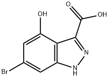 6-BROMO-4-HYDROXY-3-(1H)INDAZOLE CARBOXYLIC ACID Struktur