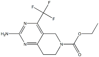 2-AMINO-6-ETHOXYCARBONYL-5,6,7,8-TETRAHYDRO-4-(TRIFLUOROMETHYL)PYRIDO-[4,3-D]-PYRIMIDINE Struktur