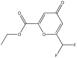 ETHYL 6-(DIFLUOROMETHYL)-4-OXO-4H-PYRAN-2-CARBOXYLATE Struktur