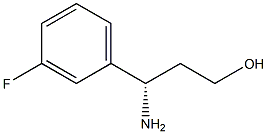 (S)-3-AMINO-3-(3-FLUORO-PHENYL)-PROPAN-1-OL Struktur