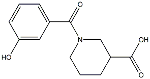 1-(3-HYDROXYBENZOYL)PIPERIDINE-3-CARBOXYLIC ACID Struktur