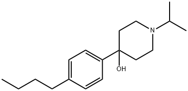 4-(4-N-BUTYLPHENYL)-4-HYDROXY-1-ISOPROPYLPIPERIDINE Struktur