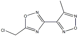 5-(CHLOROMETHYL)-3-(4-METHYL-1,2,5-OXADIAZOL-3-YL)-1,2,4-OXADIAZOLE Struktur