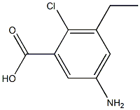 5-AMINO-2-CHLORO-3-ETHYLBENZOIC ACID Struktur