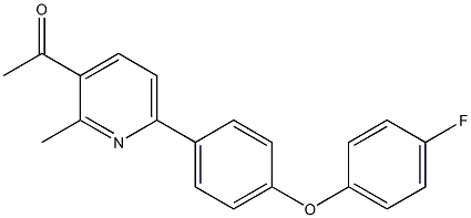 1-(6-(4-(4-FLUOROPHENOXY)PHENYL)-2-METHYLPYRIDIN-3-YL)ETHANONE Struktur